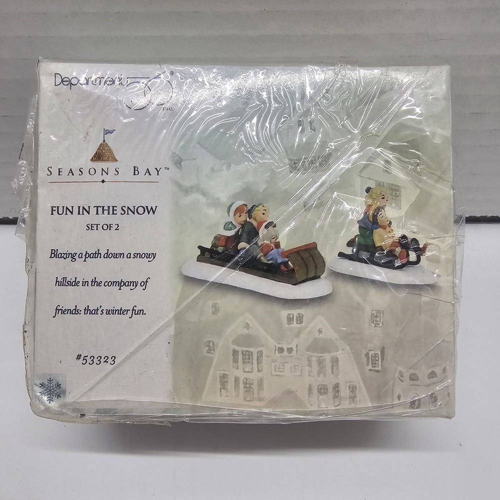 Dept 56 - Seasons Bay - Fun in the Snow - #53323 New Sealed 1998 Retired